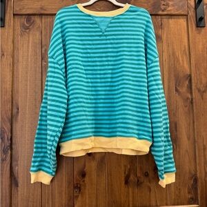 Free People Classic Striped Sweatshirt